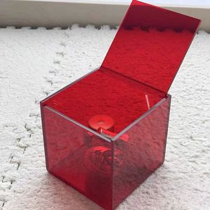 Factory-direct Sale of Color Acrylic Desktop <strong>Storage</strong> Boxes Card <strong>Storage</strong> Box Flip-top <strong>Cube</strong> <strong>Storage</strong> Box - Product Image 3