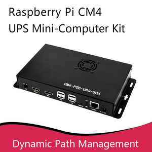 <strong>Raspberry</strong> <strong>Pi</strong> Compute <strong>Module</strong> <strong>4</strong> UPS Mini-Computer Kit Gigabit Ethernet Dual HD MI Quad USB2.0 CM4-PoE-UPS-Base Expansion board - Product Image 3