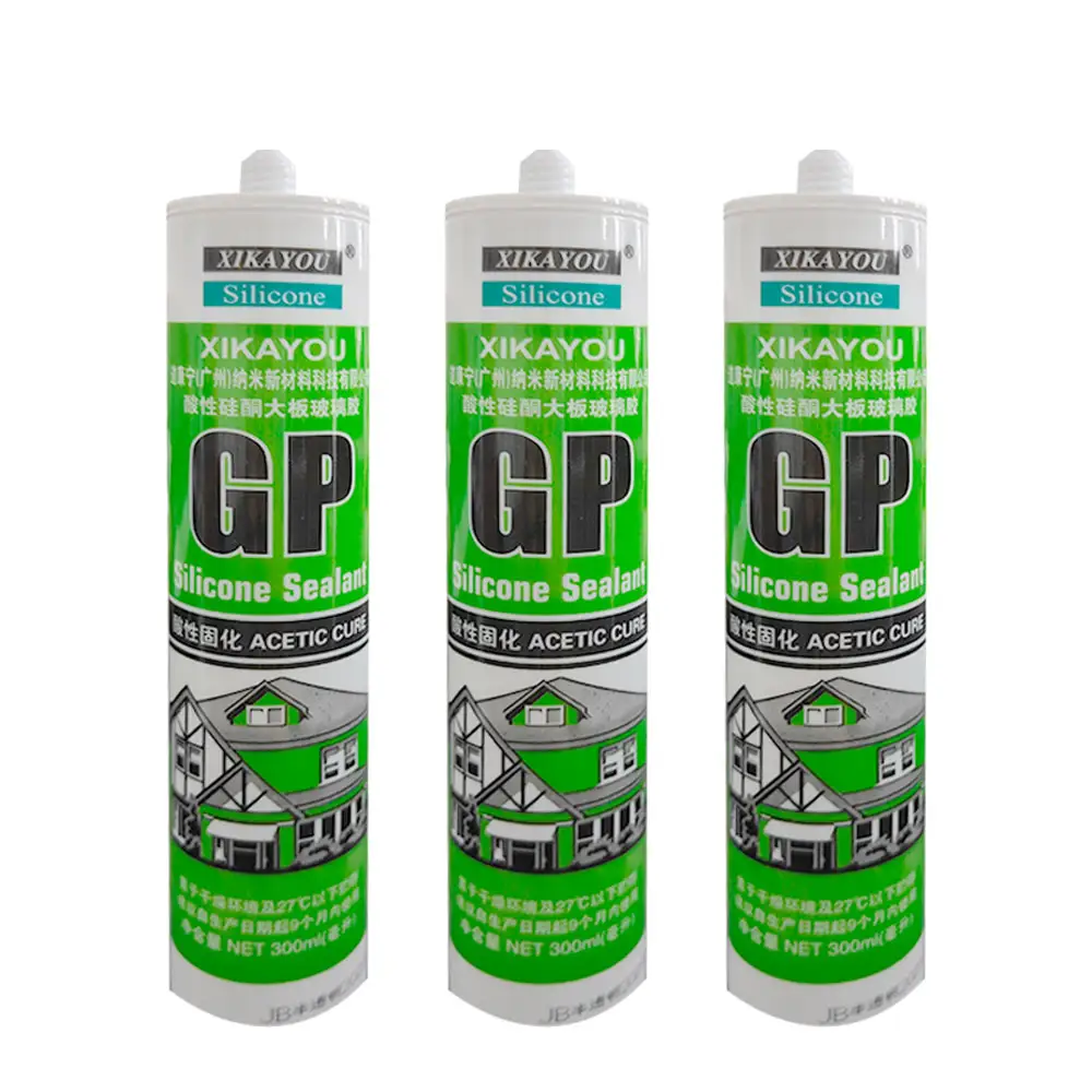 Gp Siliconen Kit Acetoxy Gap Filler Waterdichte Siliconen Kleeflijm Voor Glas En Aluminium Oem Beschikbaar