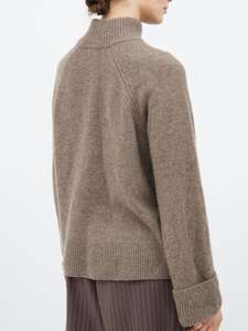 Cachemire col roulé vêtements d'hiver chandails pour femmes fabricants tricot personnalisé col montant pull chaud laine cachemire pull femmes - Product Image 3