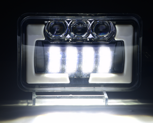ไฟ LED สำหรับทำงานขนาด4*6ไฟ45W ลำแสงต่ำและแหวนนางฟ้าสุดเจ๋งโคมไฟทำงาน LED ขนาด7นิ้วไฟหน้าโปรเจคเตอร์อัตโนมัติ - Product Image 6