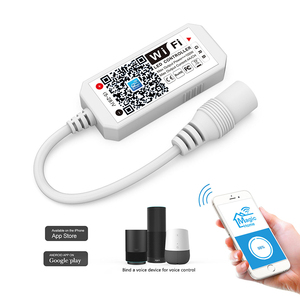 Мини-WiFi RGB RGBW светодиодный контроллер умный голосовой музыкальный регулятор для постоянного напряжения 12 В 24 В 100 Вт PWM цветные полосы света - Product Image 3