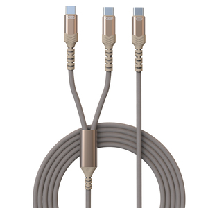 新款设计尼龙编织140W USB C至双C型快速充电数据线，适用于iPhone 16 Macbook iPad - Product Image 1
