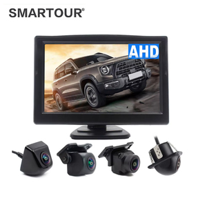 Smartour-Monitor de coche de 5 pulgadas con cámara de visión trasera AHD 1080P, kit de cámara de marcha atrás para estacionamiento de vehículos, ayuda para cámara de visión nocturna - Product Image 1