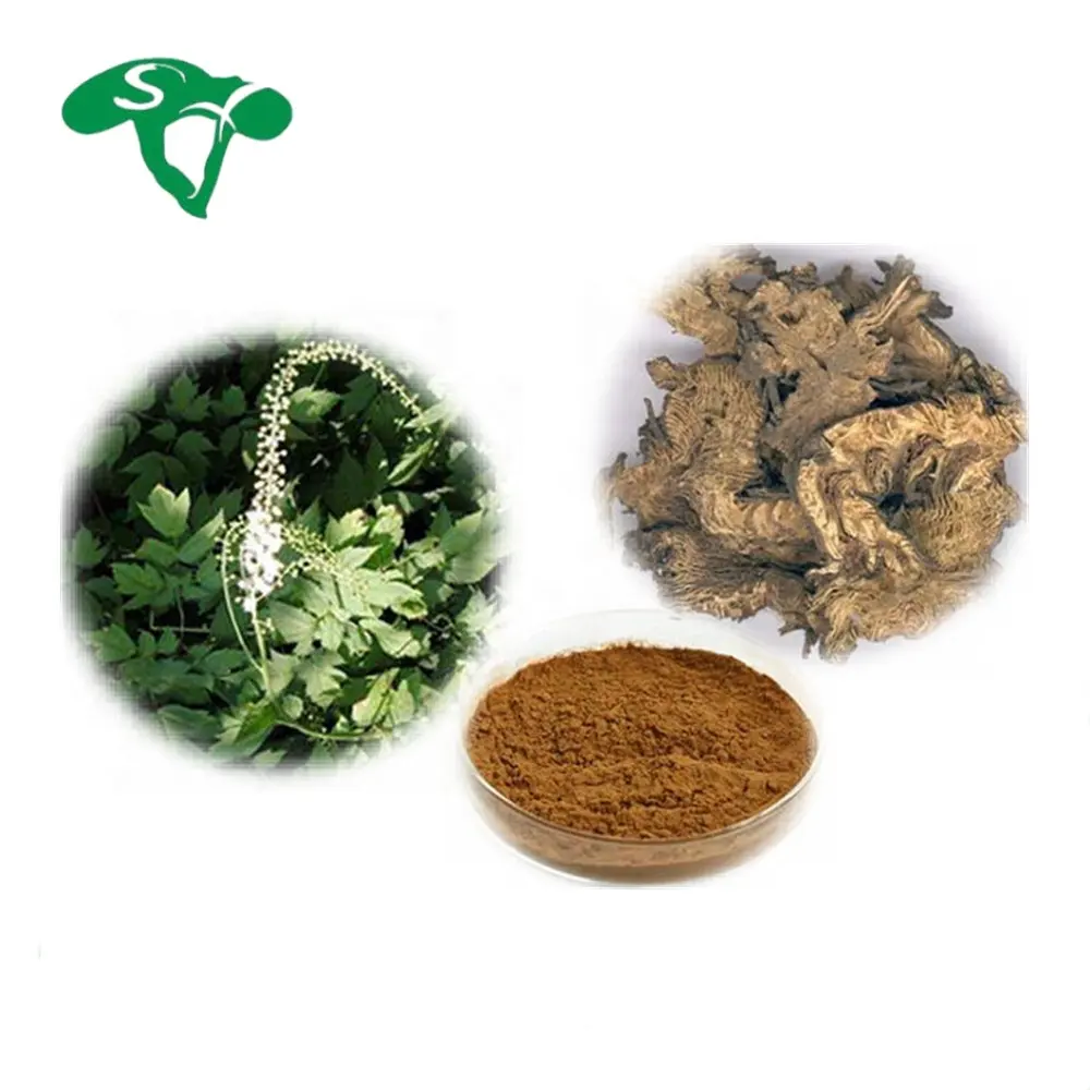 Plantenextract Zwart Cohosh Extract Cimicifuga Romose Poeder Oem/Odm Cimitin/ Cimicifugoside