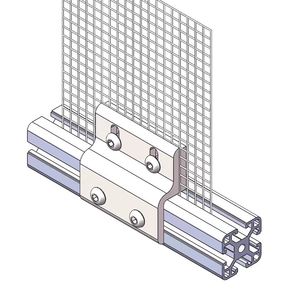 Z-Shaped 2040 2020 4040 4080 Aluminum Profile Connector Custom Adjustable Bracket with <strong>Oblong</strong> <strong>Hole</strong> for Glass Panel Fixing - Product Image 1