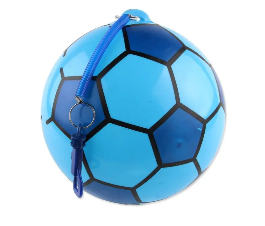 Custom Logo Bouncy Rubber Ballenbad Spelen Vroege Onderwijs Speelgoed Geschenken Jump Strand Bal Opblaasbare Pvc Voetbal