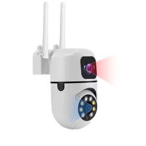 Cámara Domo CCTV de red interior/exterior de doble lente de 4MP con detección de movimiento visión nocturna almacenamiento de datos en la nube WIFI PTZ CMOS Sensor - Product Image 1