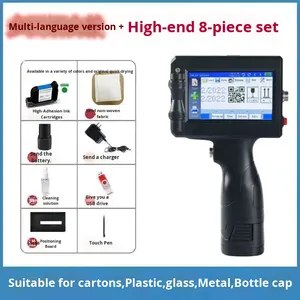 Impresora de inyección de tinta portátil inteligente en varios idiomas Tipo de placa Tij Nuevo para la fecha de producción Impresión de línea de montaje de código Qr