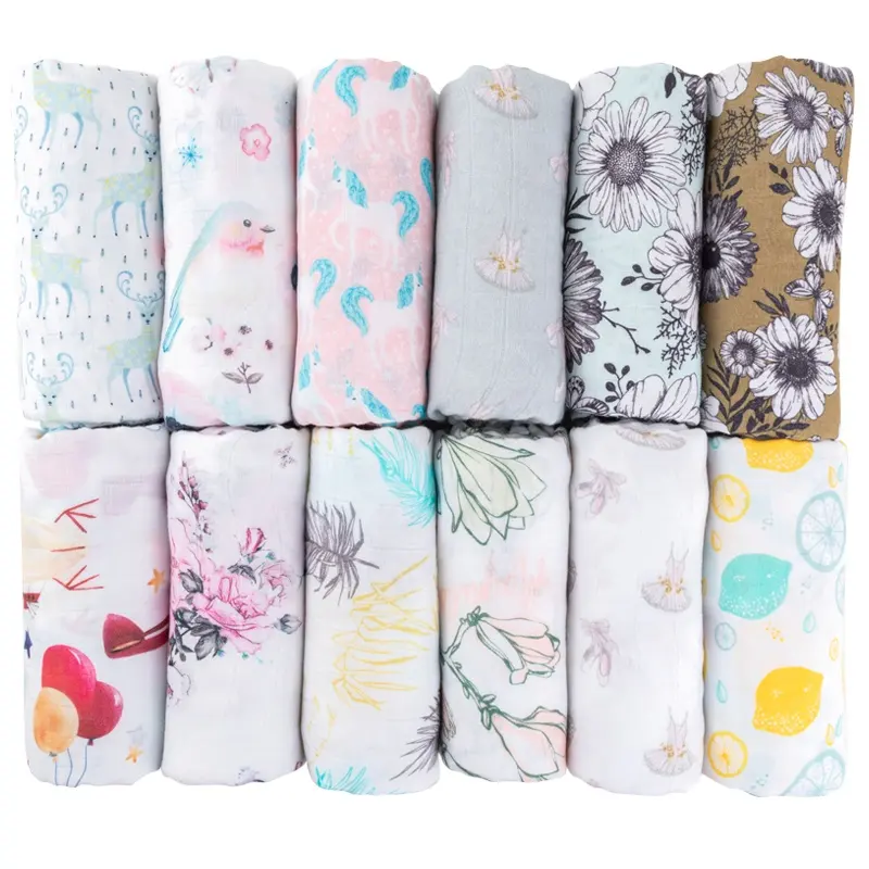 Produttori di Pronto Stock 2 Strati di Bambù Cotone Tessuto Diverso Corsa Esterna Appena Nato Del Bambino Delle Ragazze Dei Ragazzi Mussola Swaddles Coperta