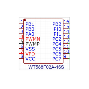 Audio Decoding <strong>Voice</strong> <strong>Chip</strong> Solution WT588F SOP-16 Erasable <strong>Programmable</strong> Flash <strong>Voice</strong> <strong>Recording</strong> <strong>IC</strong> <strong>Chip</strong> - Product Image 3