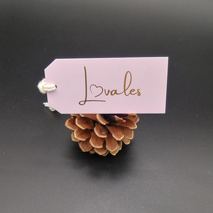 Hi chất lượng quyến rũ Thiết kế quần áo hangtag treo Tag cho may mặc lá vàng name tag - Product Image 6