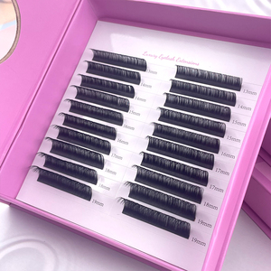 Bireysel kirpik uzantıları yumuşak ipek kabarık fanlar düğüm ücretsiz Lashes kirpik uzatma C D kıvırmak 0.03 0.05 hacim çarpıntı Lashes - Product Image 2