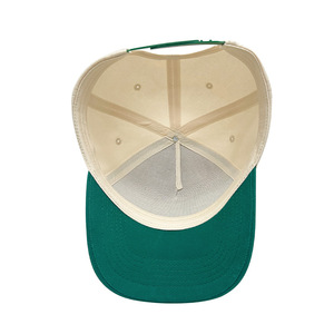 Factory Price Curve Brim Plain Blank <strong>Patch</strong> 5 <strong>Panel</strong> Mesh Baseball Cap Custom Embroidery Logo 2 Two Tone Cotton Trucker Hats - Product Image 5