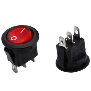 Red LED 3 Pin Rocker <strong>Switch</strong> for Home Office and Industrial Applications 250v Round Rocker Power <strong>Switch</strong>