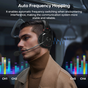 Came-TV Waero-PRO 1,9 GHz Sistema de auriculares de intercomunicación inalámbrico con cancelación de ruido Grupo A/B 1700ft(518m) Latencia cero para caballo