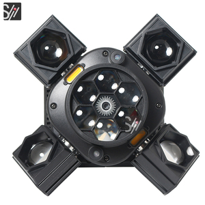 4 Moving Head Beam Light <strong>DMX</strong> <strong>Controlled</strong> <strong>with</strong> 3in1 Laser Strobe Effect Disco Music Dance Bar Party Light - Product Image 1