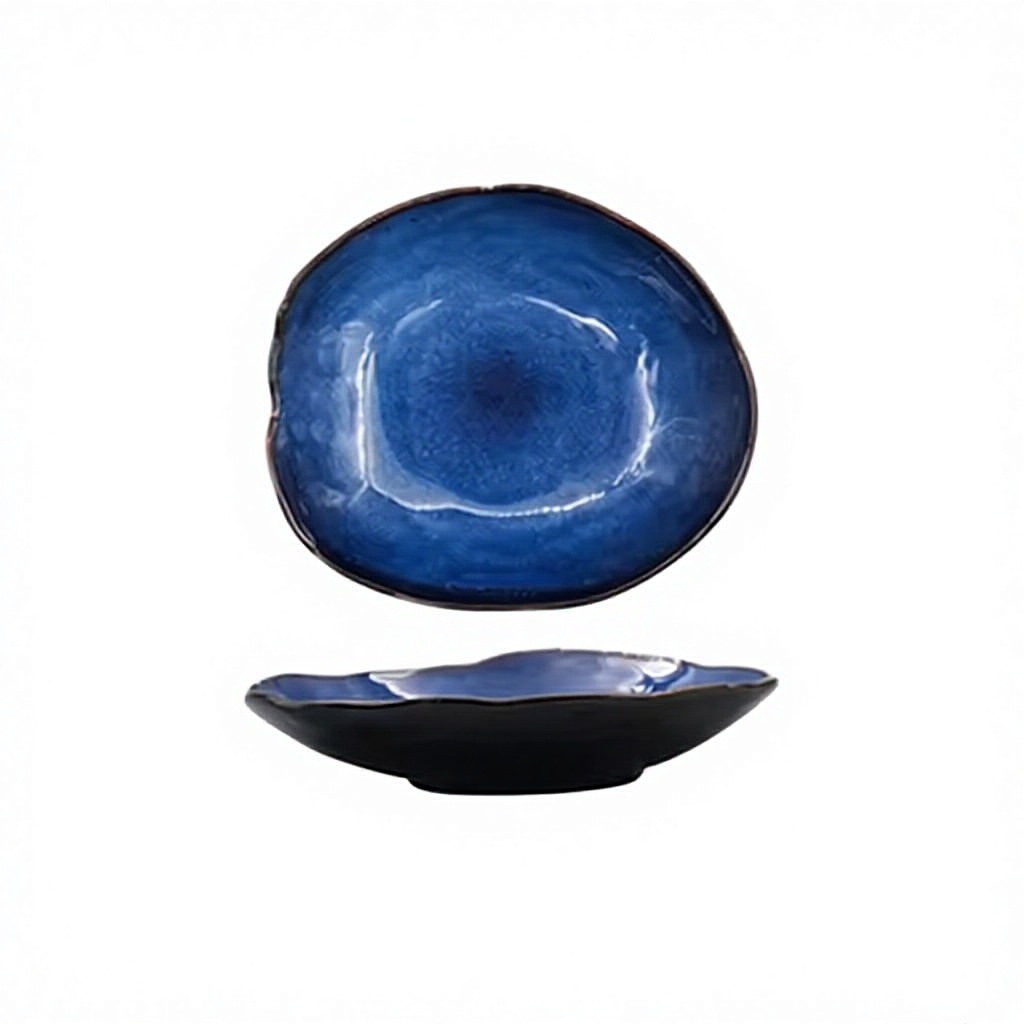 Assiette creuse en céramique 21*18,5*4,5 cm/470g