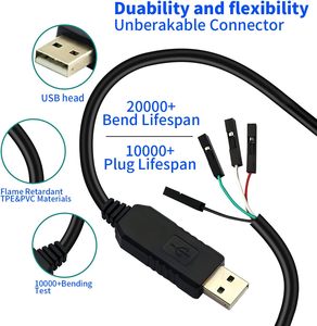 USB TTL seri kablo adaptörü yonga seti TTL rnl USB kablosu TTL Port kablosu çoklu sistem desteği hata ayıklama USB TTL - Product Image 5