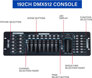 Quartz <strong>DMX</strong> <strong>Controller</strong> 192 Channel <strong>DMX</strong> Stage Light <strong>Controller</strong> <strong>LED</strong> Light Source DJ Laser Computer Effect Switch Console