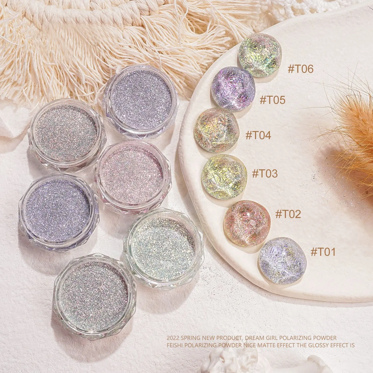 2024 tırnak glitter ince toz polarize hologram pigment tozu