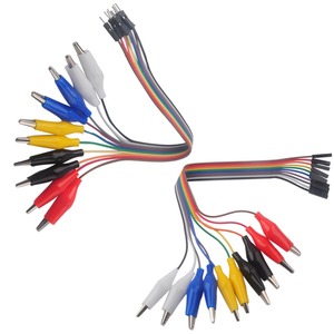 Einzigartige 2 In 1 Krokodil Alligator Clip Zu Dupont Jumper Draht 10Pin 20Cm Männlich Weiblich Für Test Blei Arduino raspberry Pi