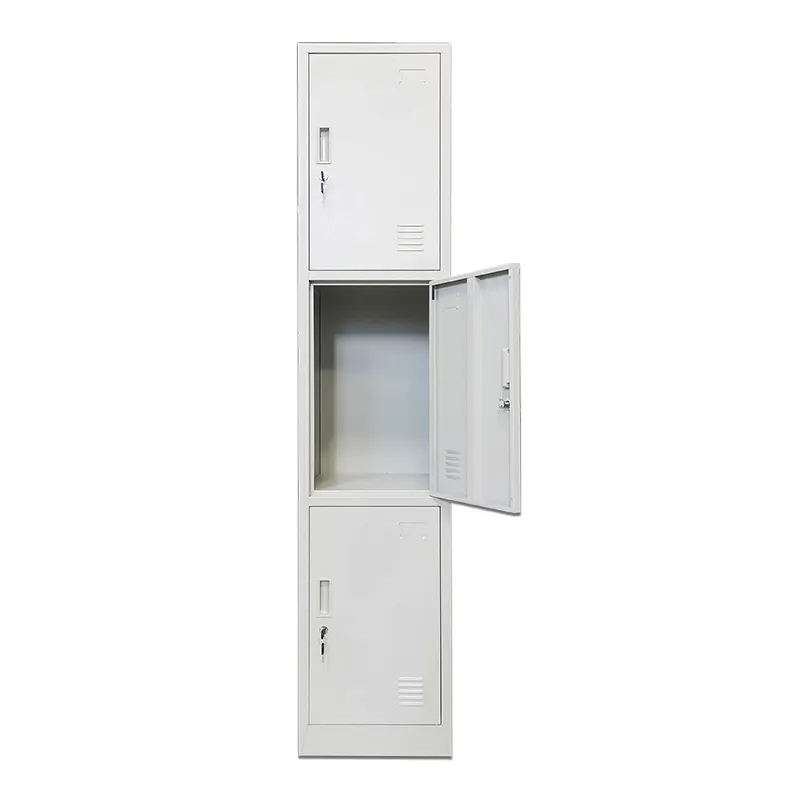 KD Armoire à Vêtements En Gros Pas Cher Armoire En Métal à Trois Portes Casier