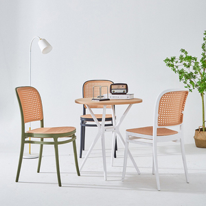 Modern Design Counter Height Bar Stools with Backs Rattan and Metal <strong>B</strong> Stools Chairs for Kitchen Dining and Living Room - Product Image 4