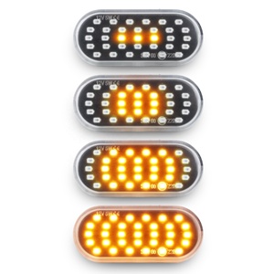 ZEAL sıralı LED yan dönüş sinyali araba farı VW Transporter T5 Passat B5 Polo Ford odak koltuk füme/şeffaf Lens - Product Image 2