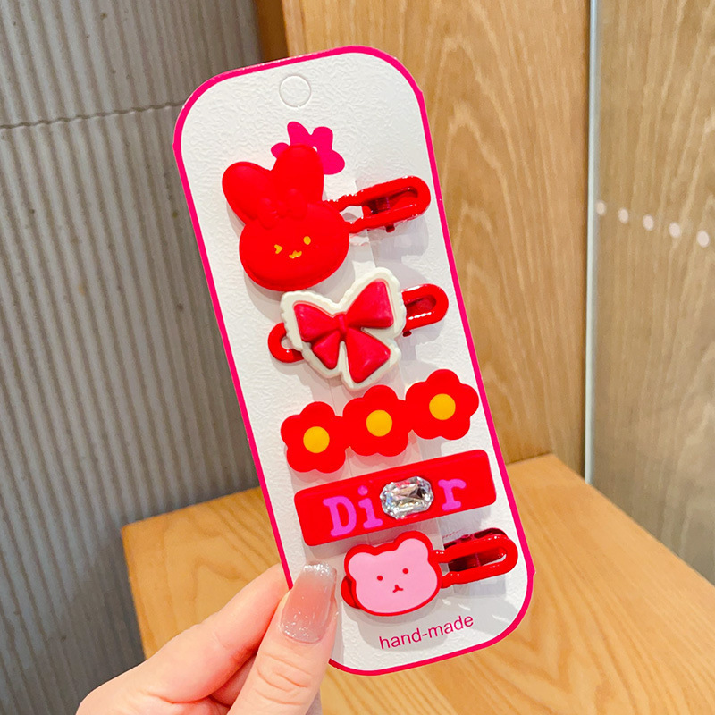 ชุดกระต่ายสีแดง4ชิ้น5ชิ้น