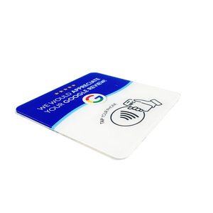2025 пользовательский квадратный акриловый QR & Tap NFC <span class=keywords><strong>Google</strong></span> Review Card стикер для Facebook - Product Image 1
