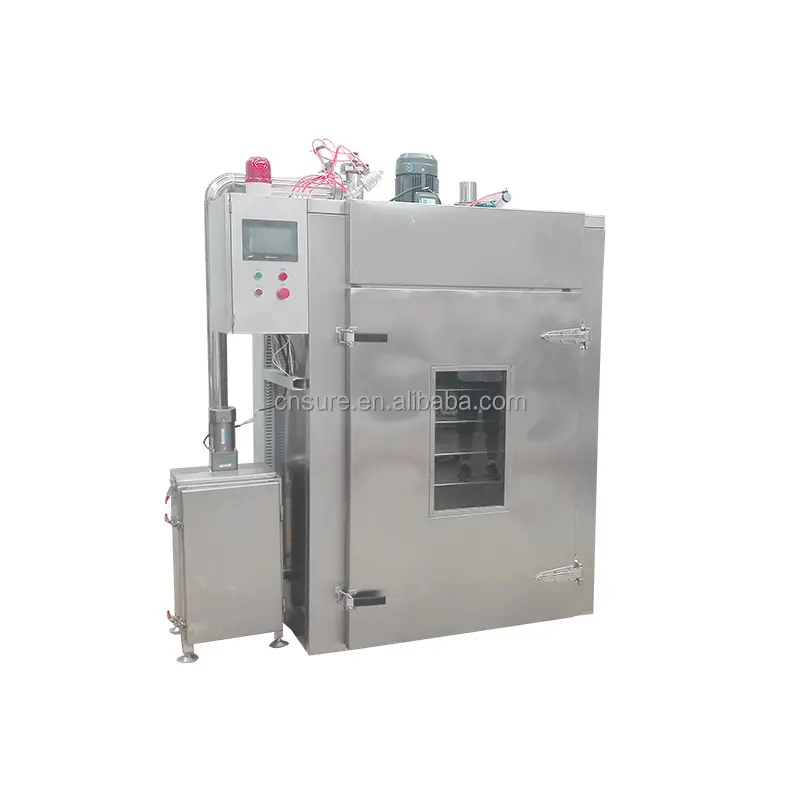Mesin Pemanggang Sosis Daging Pemanas Uap/Multi-fungsi Tungku Asap Kapasitas Berbeda/dengan Oven Asap Uap Daging Troli