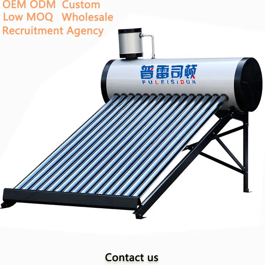 Calentador de agua solar de alta calidad 100L-450L de alta eficiencia con tanque alimentador de 20L Precio bajo Durable