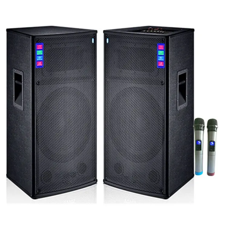 Par de altavoces profesionales activos de alta calidad para DJ, sonido de alta potencia, 150W x 2, 15 pulgadas, para actuaciones en escenario de boda