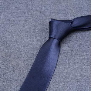 热卖男士涤纶条纹领带纯色商务领带男士婚礼领带 - Product Image 4