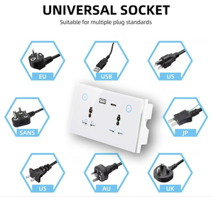 Tysh เต้าเสียบปลั๊กไฟฟ้าติดผนังอัจฉริยะ Wi-Fi 16A พร้อมพอร์ต Type-C ช่องเสียบผนังไฟฟ้าควบคุมด้วยเสียงผ่านแอป - Product Image 3