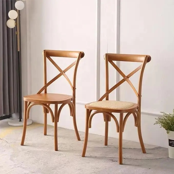 restaurant furniture set chair ergonomic chairs industry cross back chair wholesale price solid wood