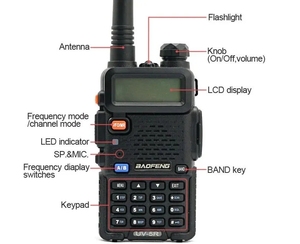 Para Baofeng para Bluetooth Walkie-Talkie envío gratis CB Radio comunicador 27MHz 5W 8W cargador Control remoto UV5R Radio - Product Image 3