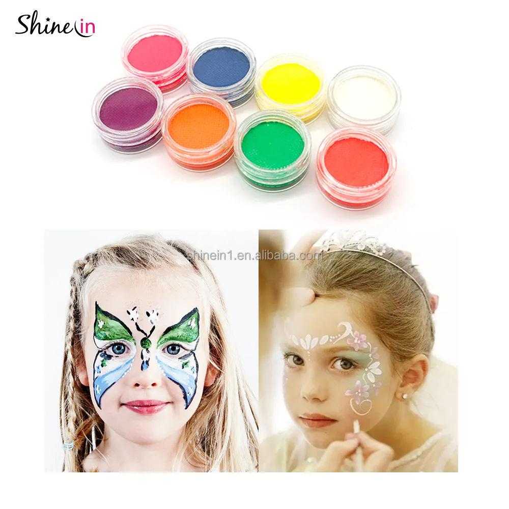 Pintura facial de neón UV para maquillaje, delineador de ojos brillante UV de grado cosmético Pastel, pintura facial a base de agua, gran oferta