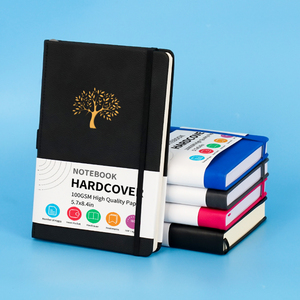 Eco Friendly Customized Colorful PU Leather Hardcover Lined Embossed Logo Writing A5 Journal <strong>Notebook</strong> <strong>with</strong> <strong>Elastic</strong> Band - Product Image 3
