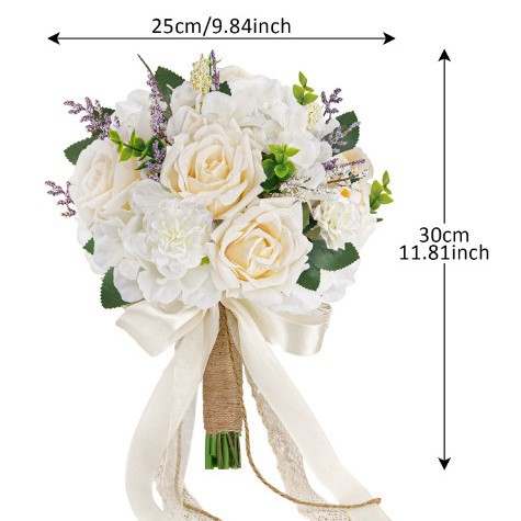Oversized white hand-tied bouquet