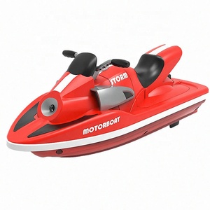 2CH 2.4G TKKJ H137 RC เรือยนต์สีแดงฟังก์ชั่นเต็มรูปแบบด้านหน้าไฟ LED อายุการใช้งานแบตเตอรี่ยาวนานวิทยุควบคุม Jet เรือของเล่น - Product Image 2