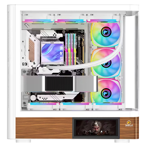 KINPOWER pannello laterale in vetro temperato Mid Tower ATX Gaming PC Case con schermo LCD Monitor del Computer Case OEM ODM - Product Image 2