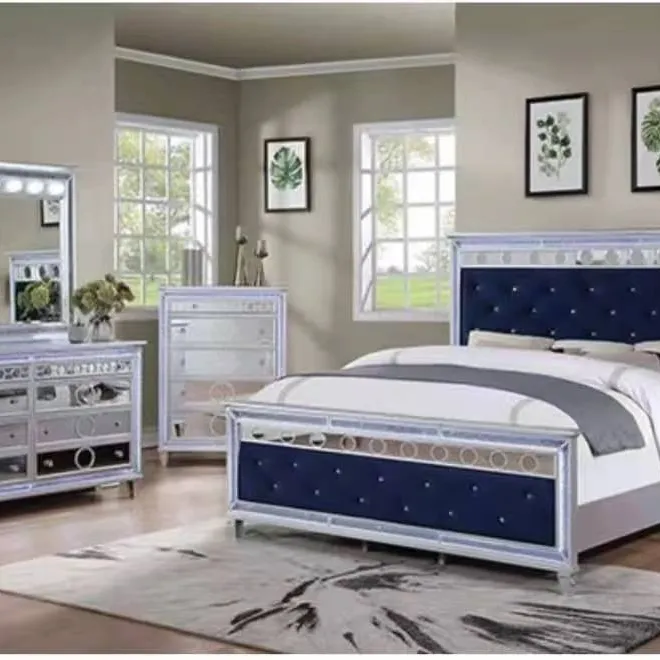 Goodwin Estilo Francês Quarto Set Móveis Decoração Quarto King Beds GMY07