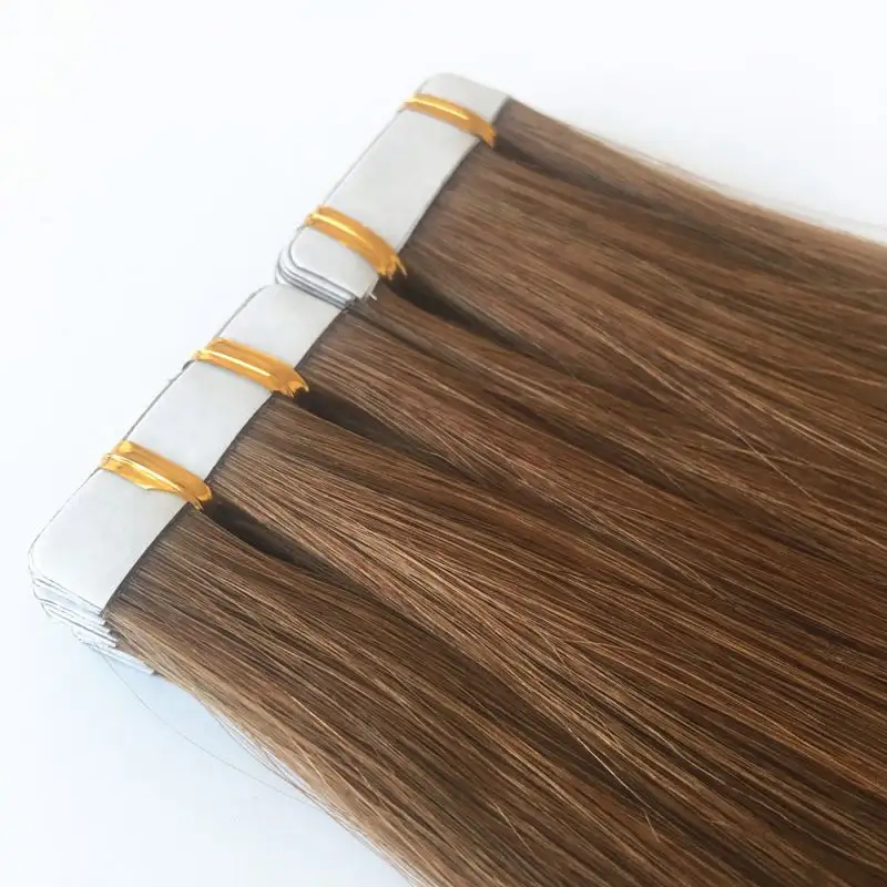 Envío rápido doble dibujado 2-10g/pieza cabello brasileño/indio/chino 8 - 40 pulgadas cinta Remy en extensiones de cabello humano