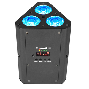 Luz par inalámbrica RGBWA + UV IR para escenario, 3x18w, con control remoto, dmx, con batería, 3x18w, RGBWA + UV 6 en 1 - Product Image 2