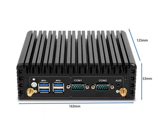 Intel-Mini PC de escritorio con conexión LAN dual y wifi, mini ordenador de negocios sin ventilador con enchufes AU y US, nuevo producto - Product Image 4