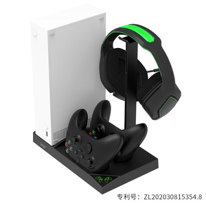 デュアルハンドル充電ベース冷却充電器ゲーム用ジョイスティック & ゲームコントローラー用ヘッドセットブラケットを含むホストアクセサリ