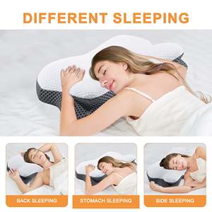 Penjualan laris Modern bantal nyeri leher busa memori ortopedi bantal gelombang ergonomis kontur serviks untuk tidur sehat Logo kustom - Product Image 3