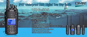 维泰汉姆无线电1750Hz双向无线电音调VDG-585 <span class=keywords><strong>DMR</strong></span>对讲机锂离子电池甚高频超高频无线电沃基托基批发收发器